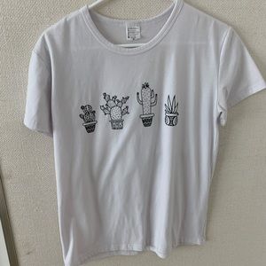 White plant tshirt
